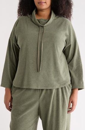 Max Studio Funnel Neck Top in Heather Sage at Nordstrom Rack, Size 1X