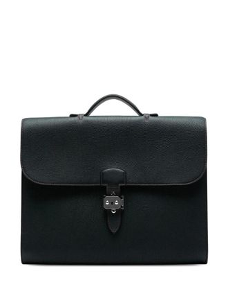 Hermès 2004 Togo Sac A Depeches Verso 38 aktetas - Rood