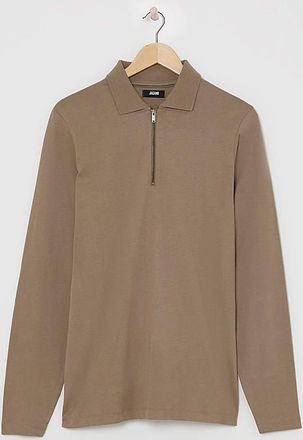 Jacamo Jersey Zip Neck Polo