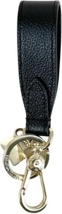 Emporio Armani Lederen sleutelhanger met hertenprint - unisex - Sleutelhangers & Tashangers - Zwart - ONE Size - Leer - Accessoires