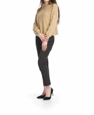 Papillon Puff Sleeve Sweater In Camel