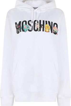 Moschino Money Bear Hoodie - Dames - Hoodies - Wit - 2XL - Katoen - Hoodies & sweatvesten