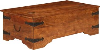vidaXL Mesa De Centro Madera Maciza Acacia Acabado Miel 110x55x35 Cm