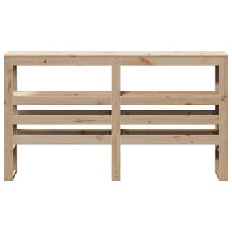 Berkfield Home Headboard with Shelves 140 cm Solid Wood Pine in Light Brown