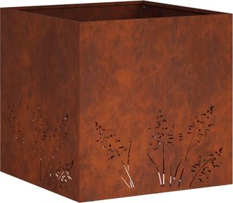 vidaXL Macetero De Jard&iacute;n Oxidado 50 X 50 X 49 Cm Acero Oxidado Vidaxl