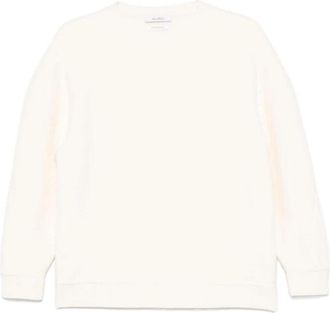 Max Mara Ivoor Wol-Kasjmier Gebreide Crew Neck Sweatshirt - Dames - Ronde hals truien - Wit - S - Wol - Truien & Vesten