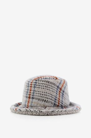 19 Andrea's 47 Karierter Hut aus Kaschmir und Schurwolle Alicia