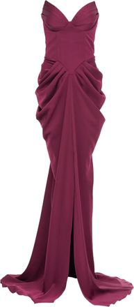 Ana Radu Abito da sera drappeggiato - Rosso