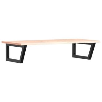 Berkfield Home Basin Shelf Wall Mounted Steel & Solid Wood Oak in Brown
