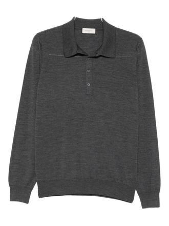 PIACENZA 1733 Gray Virgin Wool Polo Shirt