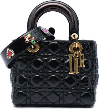 Dior Pre-owned Dior Small Crinkled Patent Cannage My ABCDior Lady Satchel Ladies M60PT818M8JLR6VE