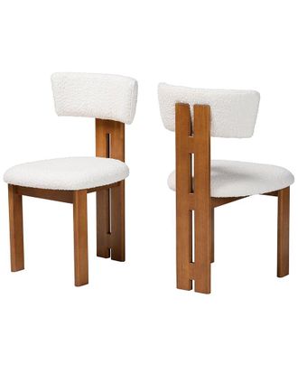 Baxton Studio Kyren Modern Boucle 2pc Dining Chair Set
