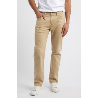 Nordstrom Straight Leg Stretch Cotton Jeans in Tan Gmt Dyed at Nordstrom Rack, Size 33 X 32
