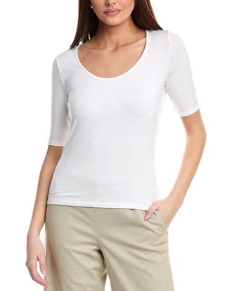 Vince Elbow-Sleeve Scoop Neck T-Shirt