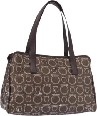 Ferragamo Pre-owned Plastic handbags - Dames - Vintage Handtas - Bruin - ONE Size - Vintage