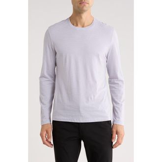 Vince Strip Cotton Jersey T-Shirt in Dark Lavendar/Optic White at Nordstrom Rack, Size X-Small