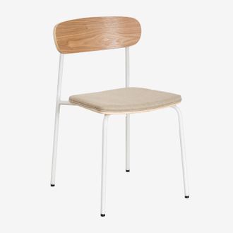 Sklum Sklum - Silla De Comedor Apilable En Hierro Y Madera Wilpier
