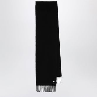 Ami Black Ami de Coeur wool scarf
