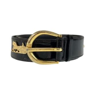 Celine Pre-owned Belts, female, Black, Size: ONE SIZE Pre-owned Patent Leather Belt