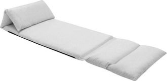 vidaXL Vidaxl - Sedia a Sdraio da Terra Pieghevole Grigio Chiaro in Microfibra