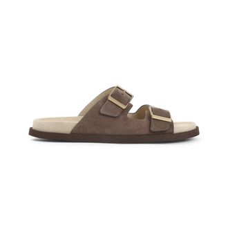 Brunello Cucinelli Brunello Cucinelli, Sliders, male, Brown, Size: 12 US Mens Sandals Shoes Ss26