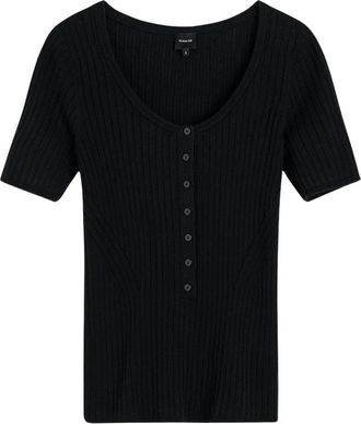 Birgitte Herskind Mie Knit Blouse - Dames - T-shirts - Zwart - M - Katoen - Tops