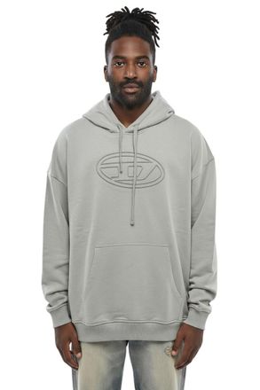 Diesel Grey Relaxed Logo Hoodie