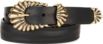 BRAVE Womens Lorali Leather Belt In Black/gold