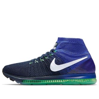 Nike All Out Flyknit College Navy White Black Electro Green 844134-404