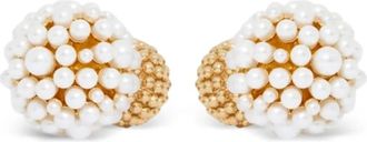 Zimmermann Dandelion pearl earrings - women - 12kt Gold Plated Brass/Pearl - One Size