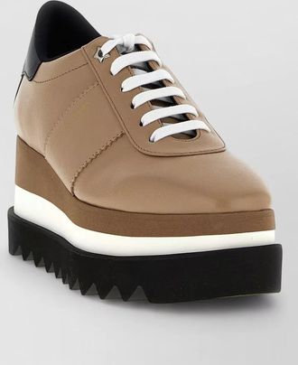 Stella McCartney elyse sneakers round toe platform heel detail