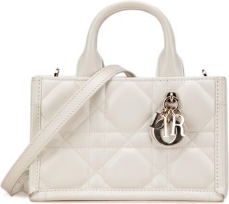 Dior Pre-owned Womens Lady Djoy Quilted Handbag - Light Grey Leather - One Size