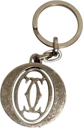 Cartier Pre-owned Double C Sleutelhanger - Heren - Vintage Accessoires - Grijs - ONE Size - Vintage