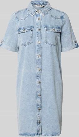 Only K&ouml;rpernahes Jeanskleid aus Baumwoll-Viskose-Mix Modell LISA in Jeansblau Melange, Gr&ouml;&szlig;e XL