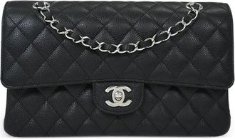 Chanel Borsa a spalla Classic Double Flap media 2018-2019 - Nero