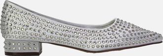 XY London Womens XY London Womens/Ladies Gemini Diamante Wedding Low Block Heel Pumps - Silver - Size: 5