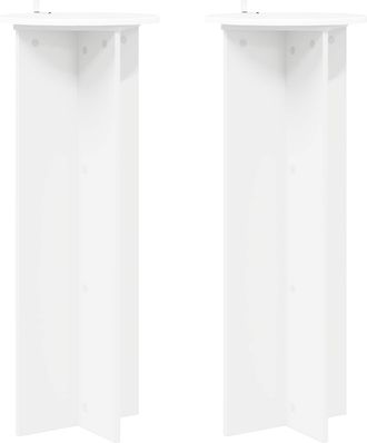 vidaXL Soporte De Plantas 2 Uds. &Oslash;40 X 100 Cm Madera De Ingenier&iacute;a Vidaxl