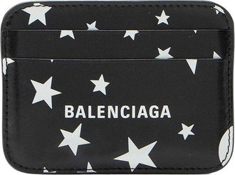 Balenciaga Black Calfskin Star Card Holder (Authentic Pre-Loved)