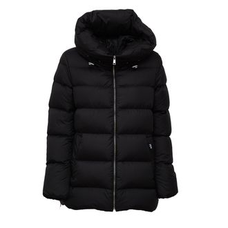 Add Hooded Side-Zip Nylon Down Jacket