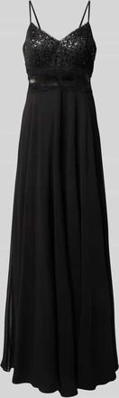Vera Mont Abendkleid mit Paillettenbesatz in Black, Gr&ouml;&szlig;e 36