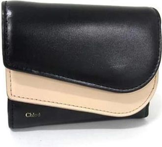 Chlo&eacute; Pre-owned Wallets, female, Black, Size: ONE SIZE Pre-owned Leather Wallet