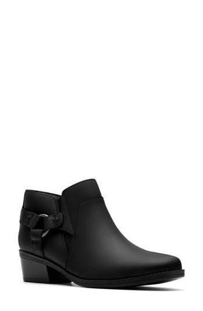 Clarks Danyelle Gema Harness Bootie in Black Oily Leather at Nordstrom Rack, Size 6.5