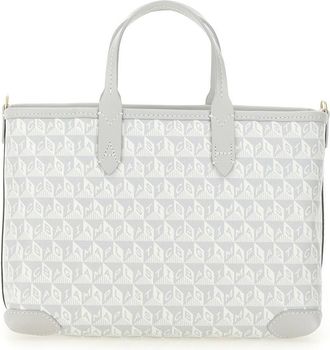 Anya Hindmarch Womens I Am A Plastic Bag Wink Tote Grey Cowhide - Bos Taurus Farmed Handbags Hand