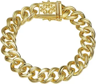 Rachel Glauber 14K Plated Curb-Link Bracelet