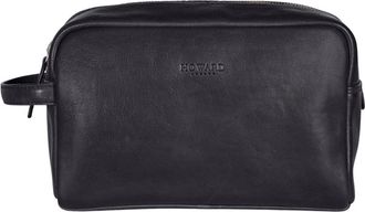 Howard London Easton Washbag - Heren - Toilettassen - Zwart - ONE Size - Leer - Tassen