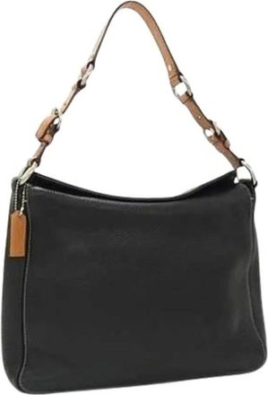 Coach Pre-owned Shoulder Bags, female, Black, Size: ONE SIZE Pre-owned Leather Shoulder Bag