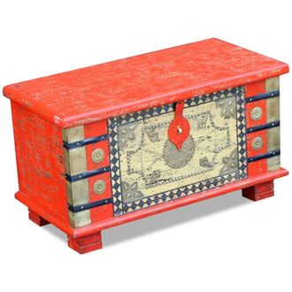 Berkfield Home Storage Chest Red Mango Wood 80x40x45 cm | Size: 80 x 40 x 45 cm