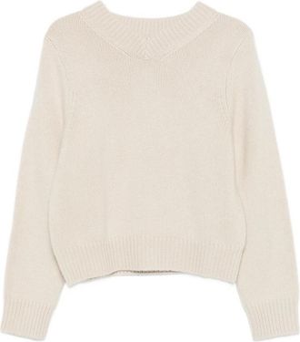 Soft Goat Knit Chunky V Neck