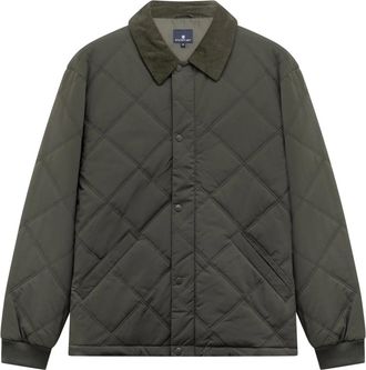 State of Art Jassen, Heren, Groen, XL, Polyester, Jas met liggende kraag en rits