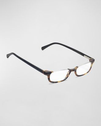 Eyebobs What Inheritance Semi-Rimless Rectangle Acetate Reader Glasses